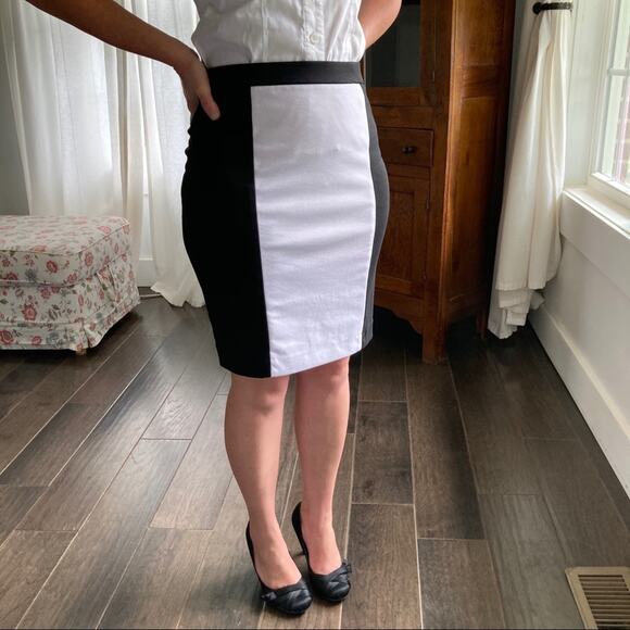 Ann Taylor Color Block Knit Pencil Skirt, Size 2P - Picture 3 of 5